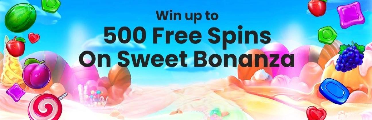 500 фриспинов в Sweet Bonanza от Casino Crystal Slots