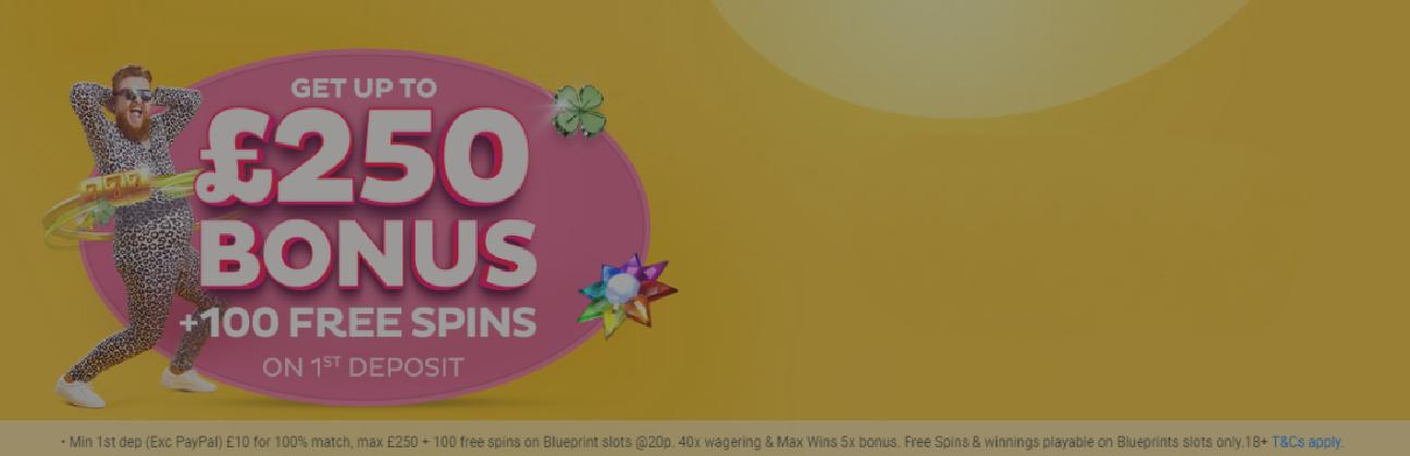 Бонус 100% до 250£ + 100FS в Spin and Win Casino