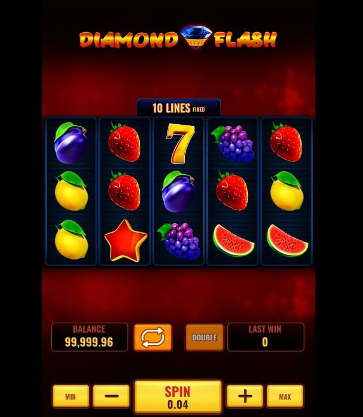 слот Diamond Flash для отыгрыша второго депозита приветственного бонуса Vbet 
